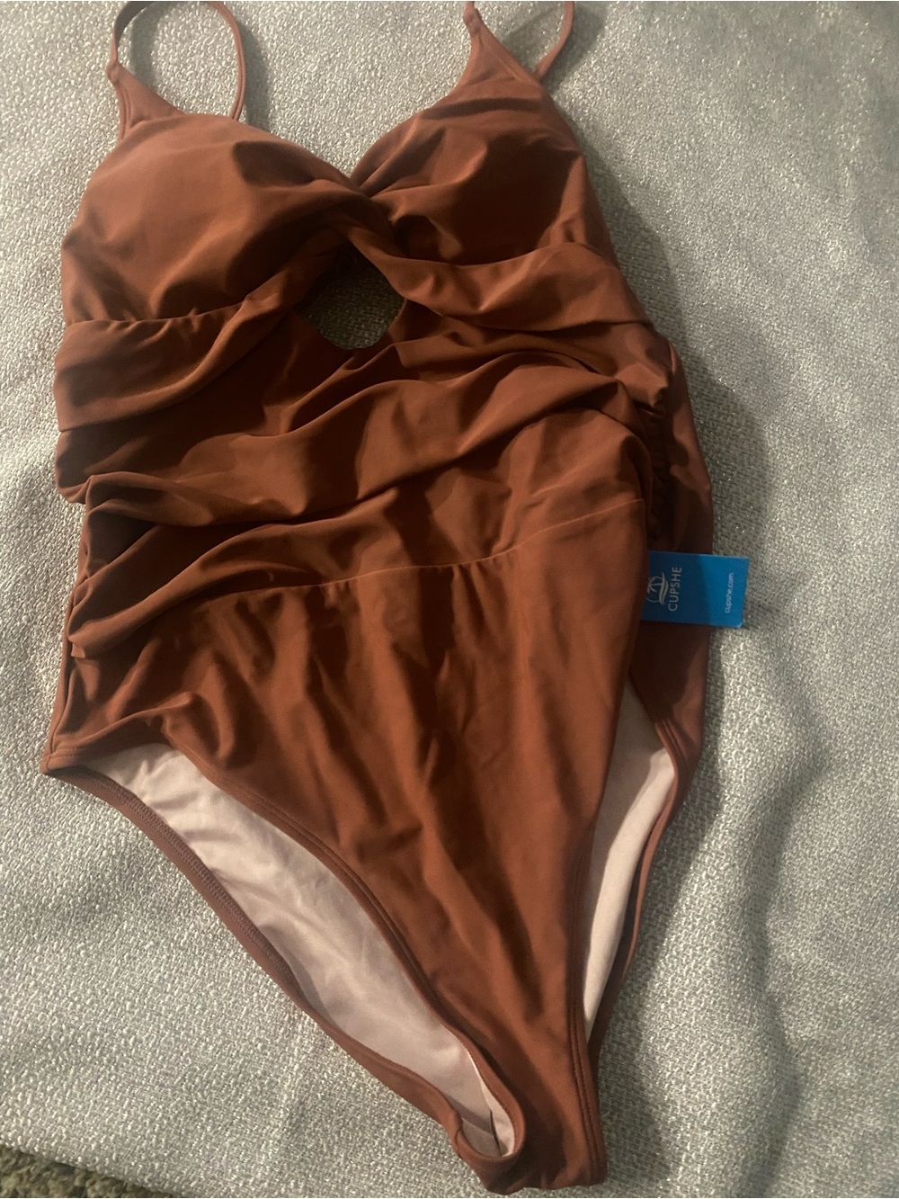 Cupshe Rust Brown One-Piece Swimsuit